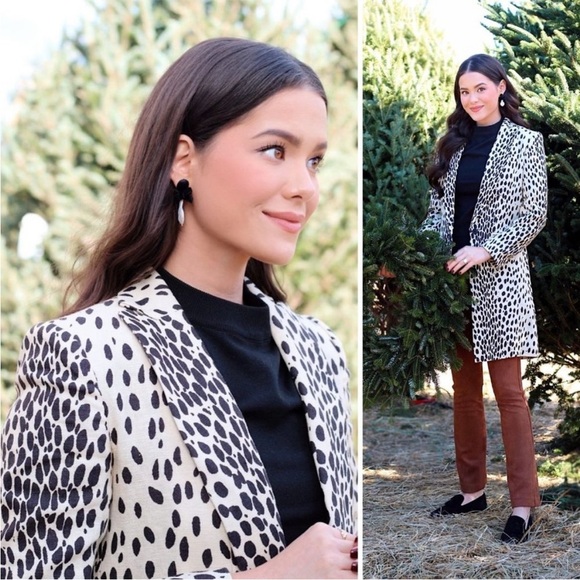 Emerson Fry Wingtip Spotted Snow Leopard Linen Trench Coat NWT Size 00 - Picture 2 of 16